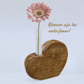 Houten Hart met reageerbuisje